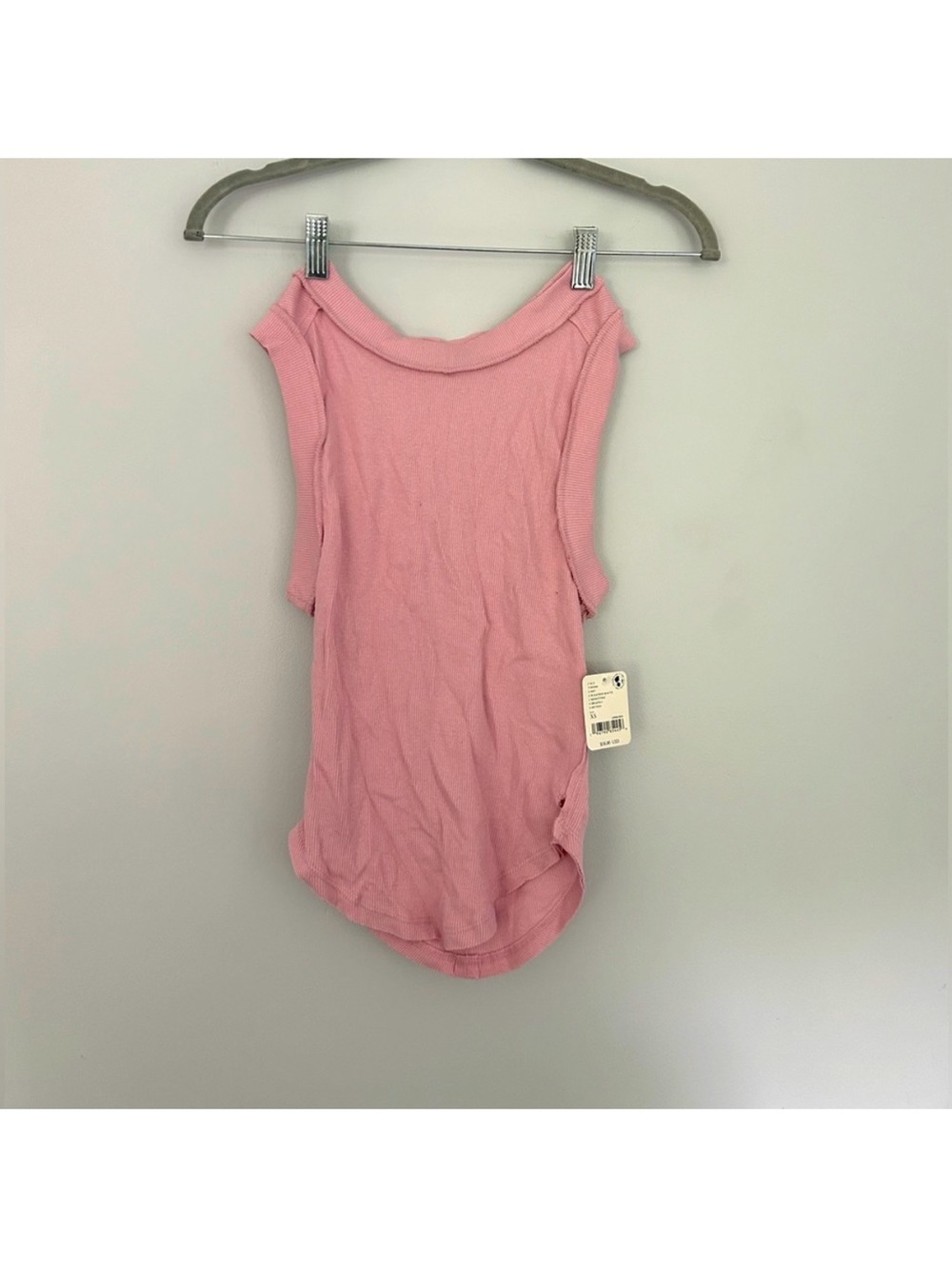 Free People Dusty Pink Ribbed Tank Top